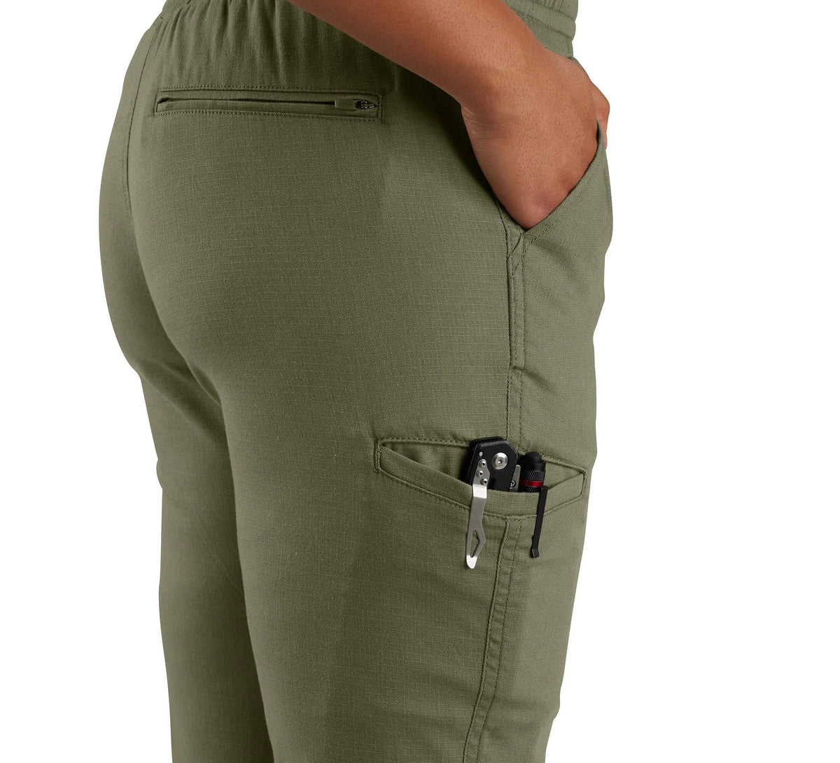 Women's Stretch Ripstop Bib Overalls - Olive