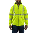 Men's High-Visibility Thermal-Lined Zip Hoodie - Lime