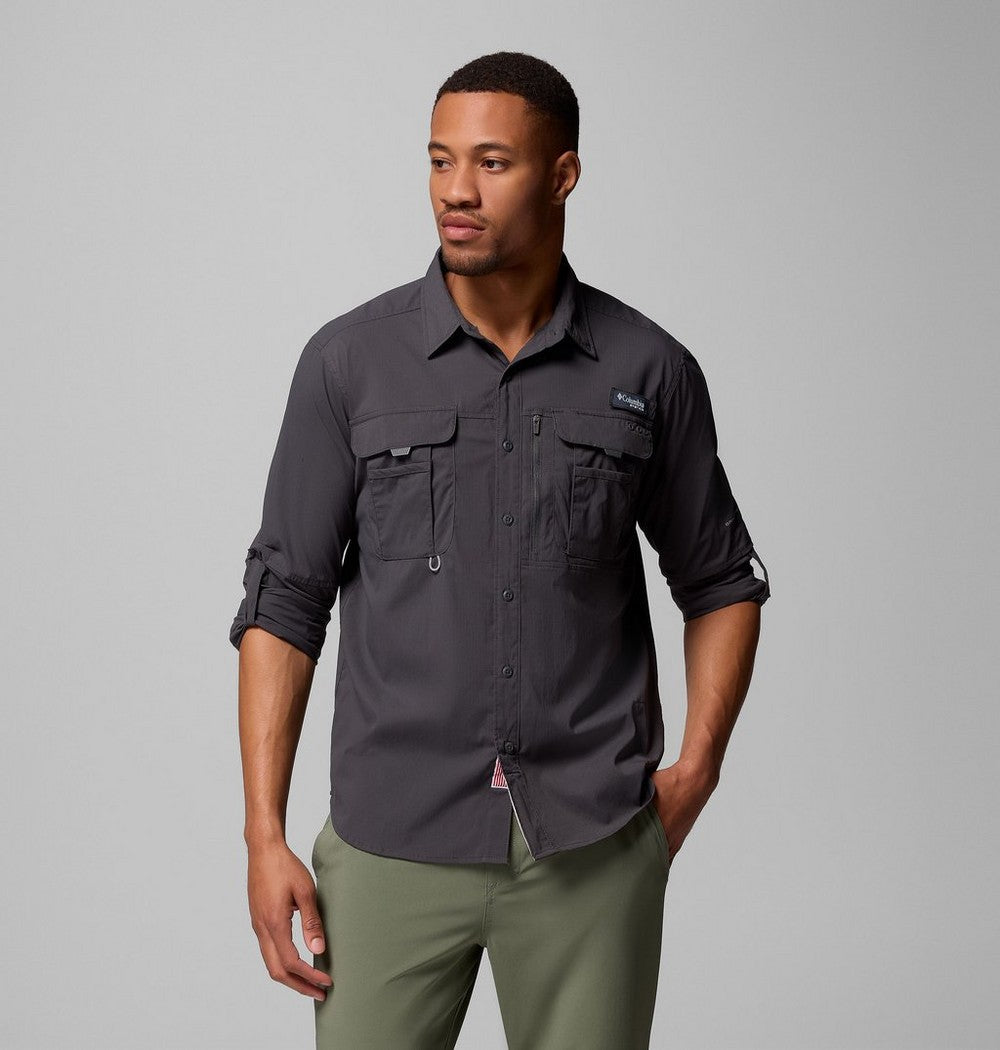 Men's UPF 50 Fishing Button-Up Shirt - Navy