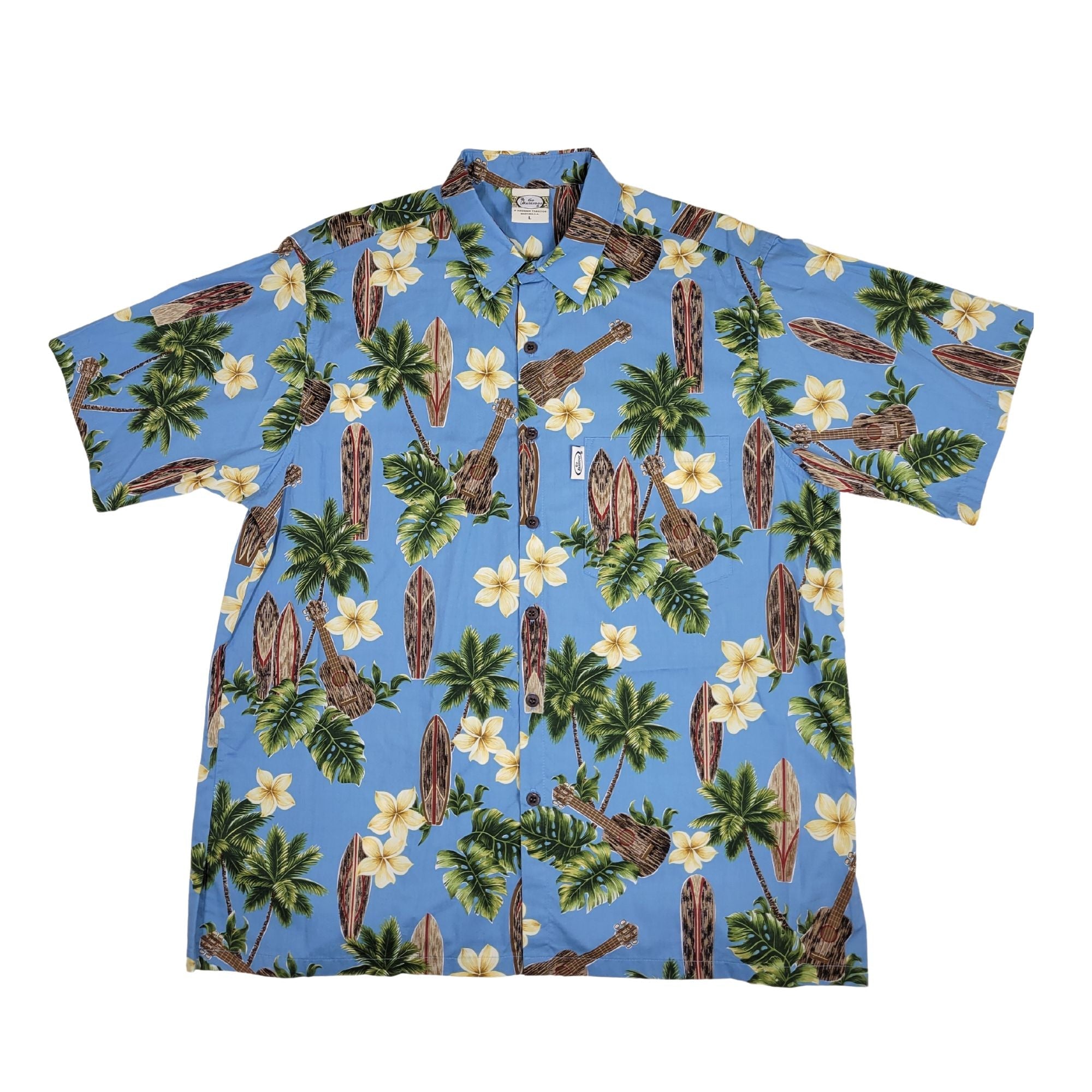 Surfboard Ukulele (Lt. Blue) Hawaiian Shirts