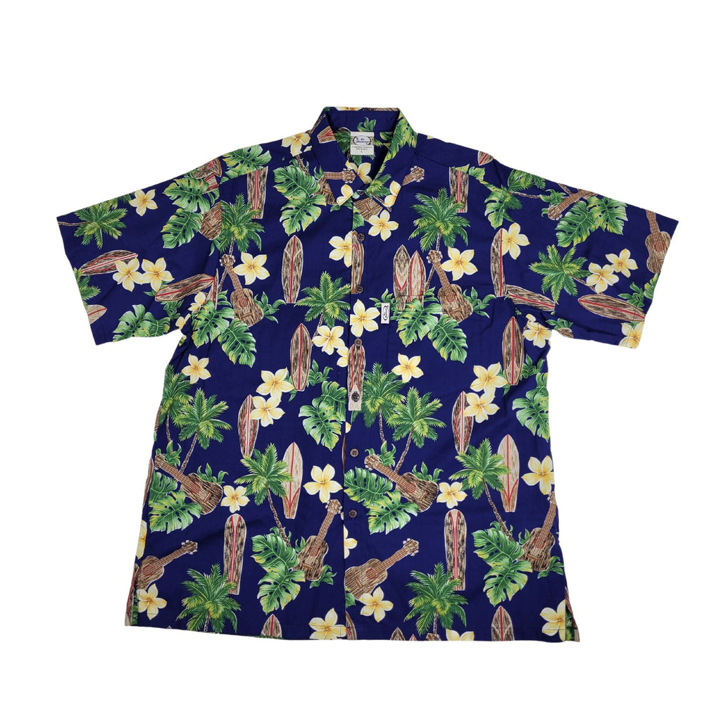 Surfboard Ukulele (Navy) Hawaiian Shirts