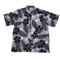 Texture Hibiscus (Silver) Hawaiian Shirts