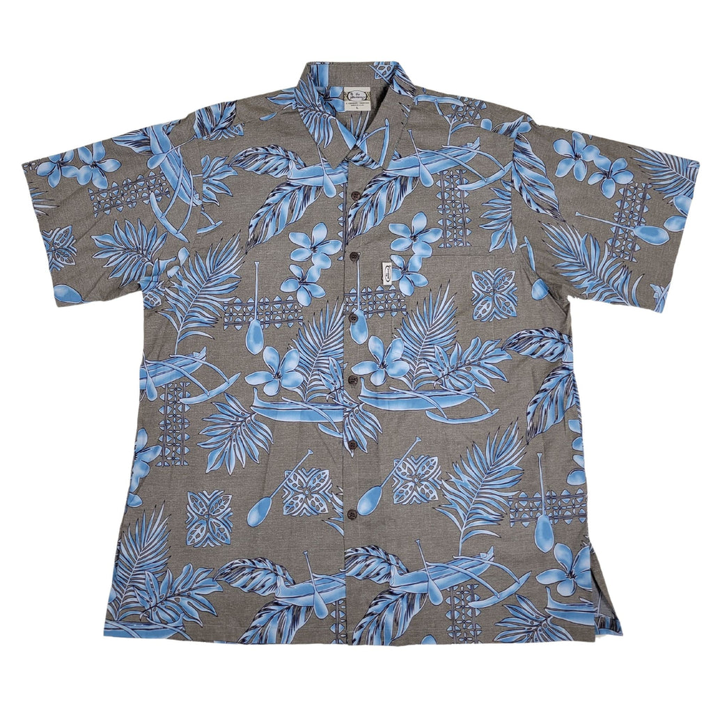 Outrigger Paddles (Khaki) Hawaiian Shirts