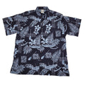 Outrigger Paddles (Black) Hawaiian Shirts