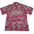 Outrigger Paddles (Red) Hawaiian Shirts