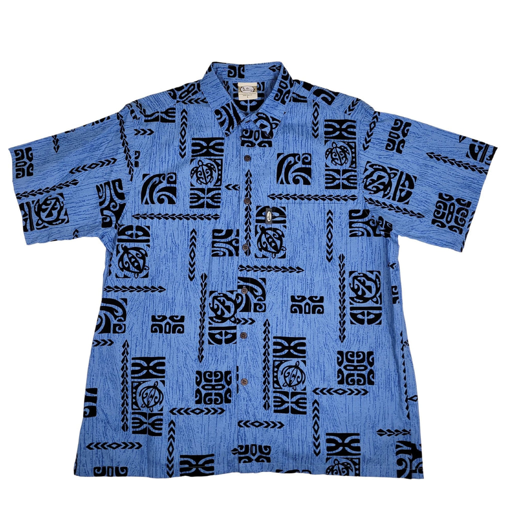 Tribal Honu (Slate) Hawaiian Shirts
