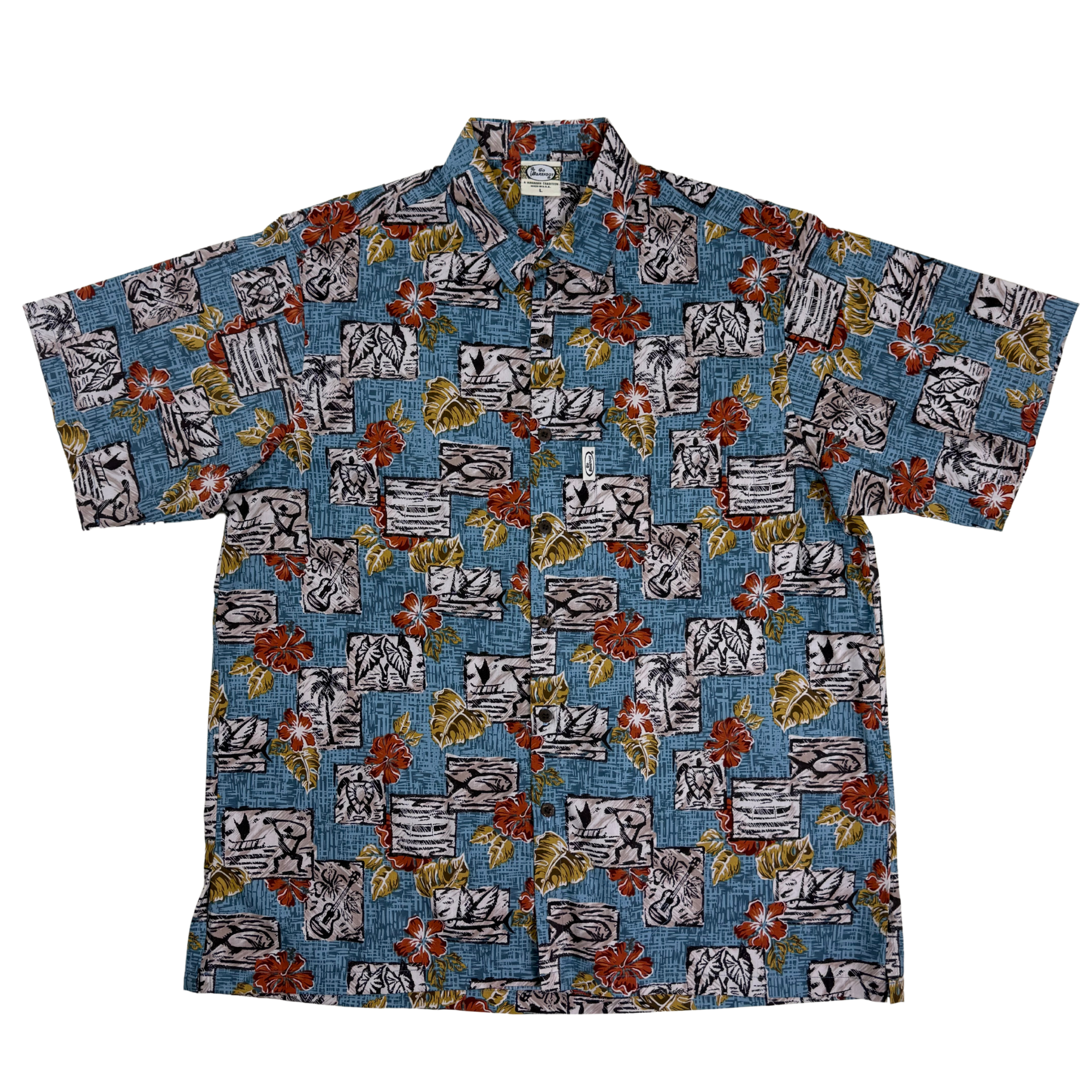Petro Blocks (Slate) Hawaiian Shirts