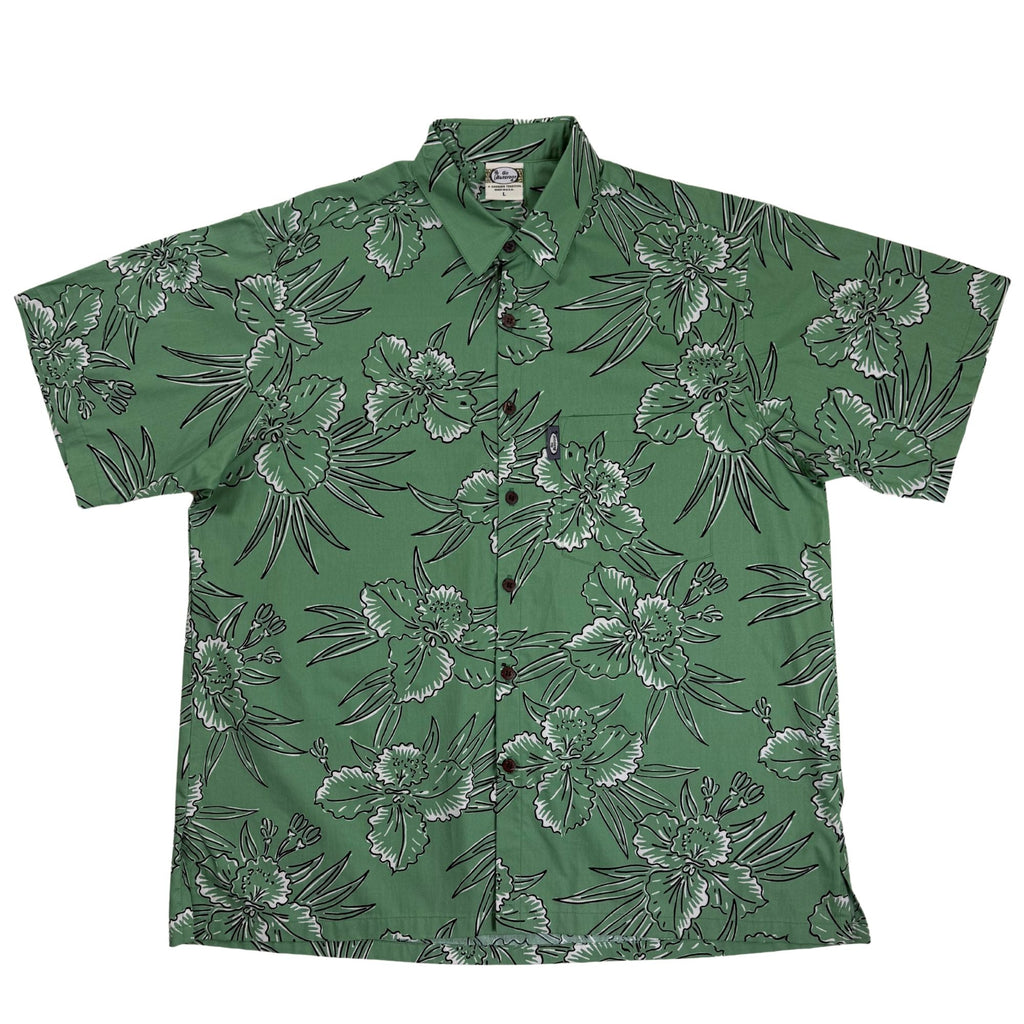 Orchid Lani (Sage) Hawaiian Shirts
