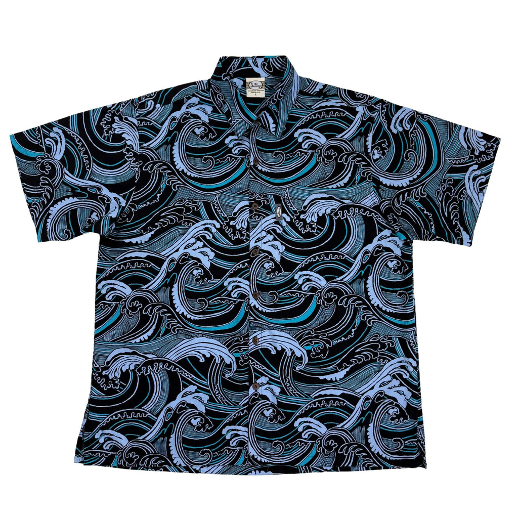 Waves (Black) Hawaiian Shirts