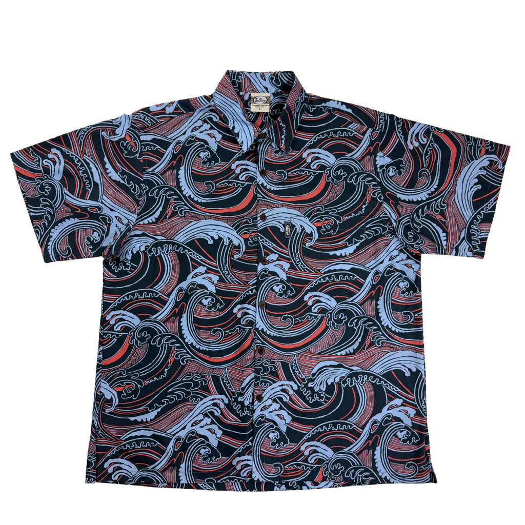 Waves (Charcoal) Hawaiian Shirts