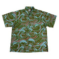 Waves (Olive) Hawaiian Shirts