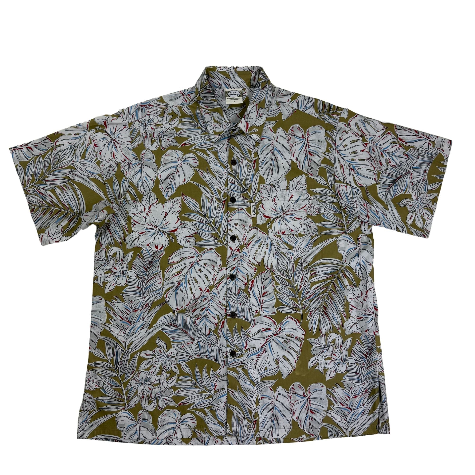 Jungle Leaves (Khaki) Hawaiian Shirts