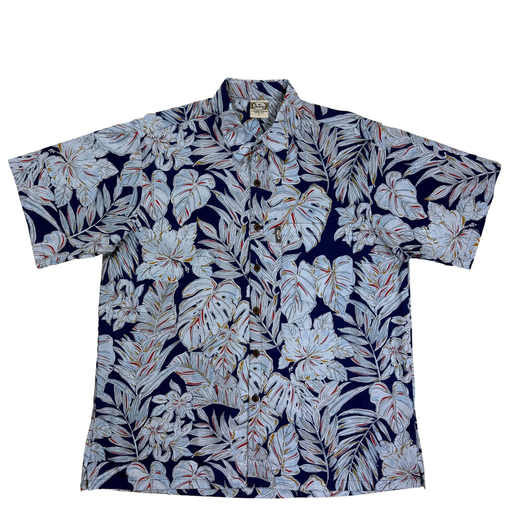Jungle Leaves (Navy) Hawaiian Shirts
