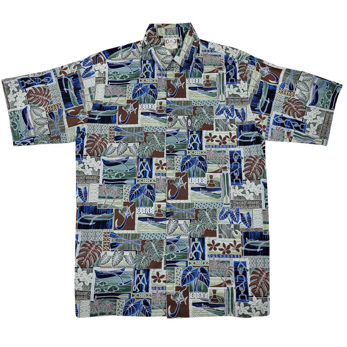 Makau (Olive) Hawaiian Shirts