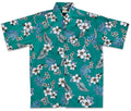 Haole Hibiscus (Jade) Hawaiian Shirts