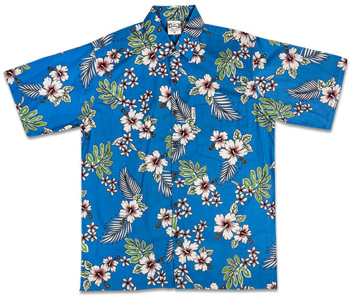 Haole Hibiscus (Powder) Hawaiian Shirts