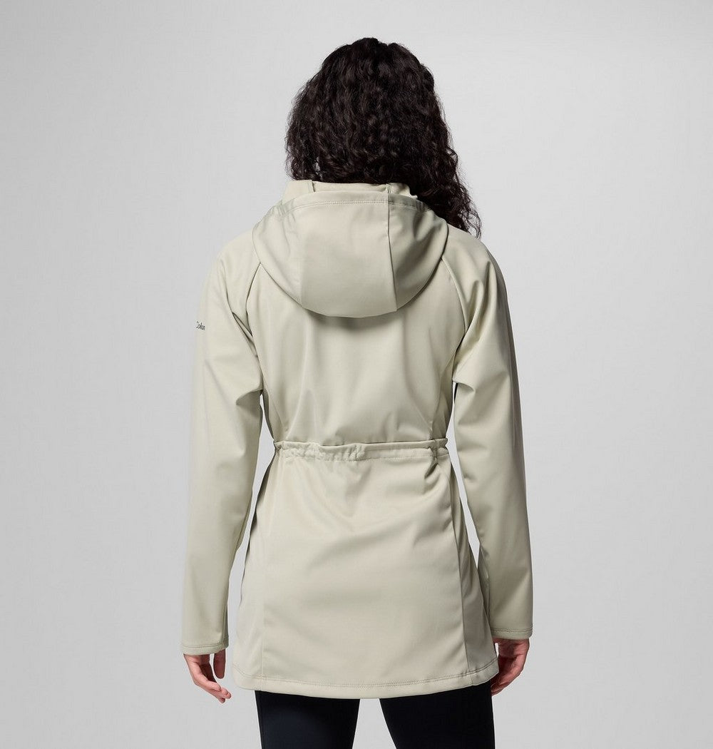 Women's Hooded Softshell Jacket - Stone Green
