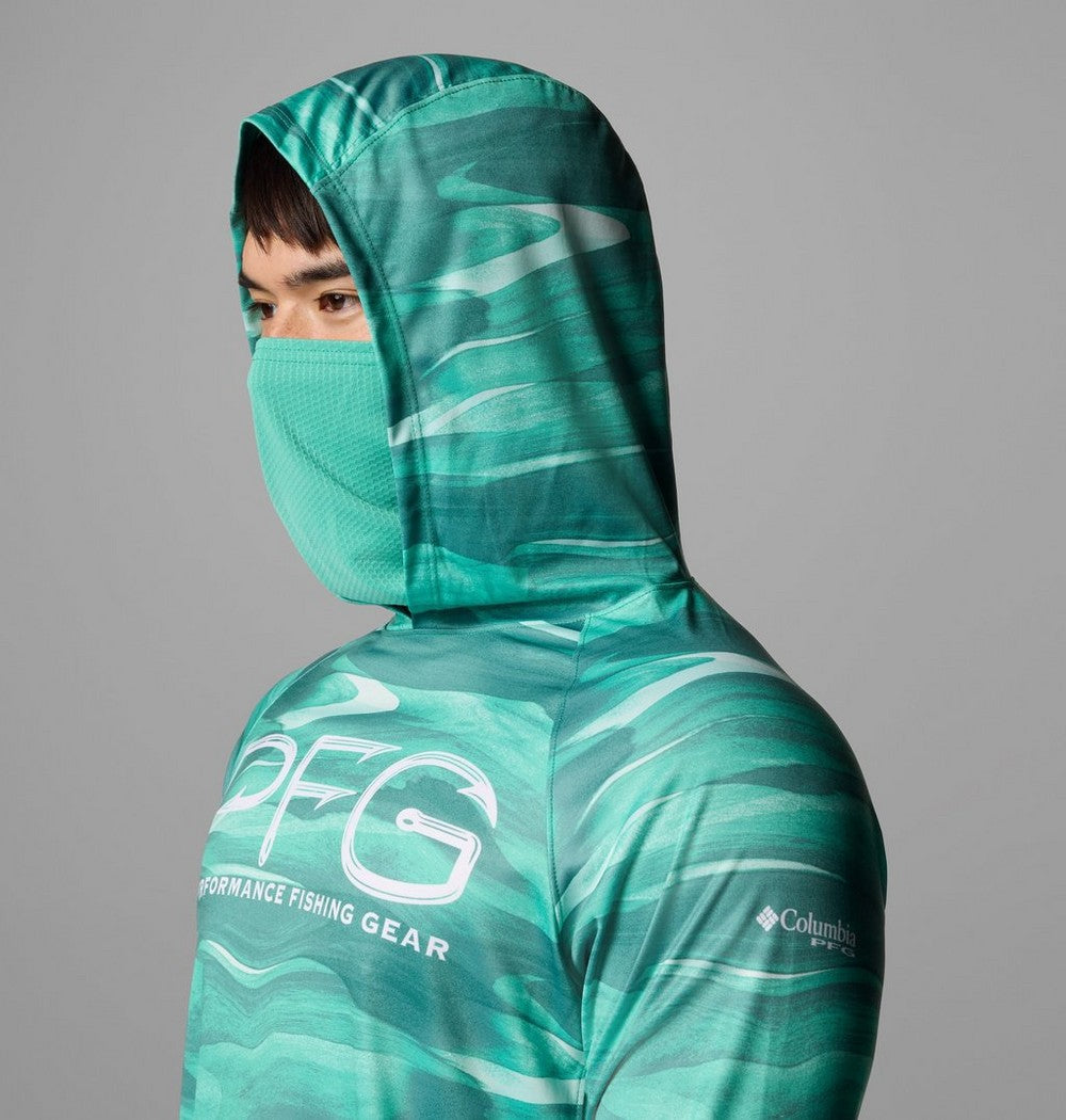 Men's Ventilated UPF 50 Sun Hoodie - Teal