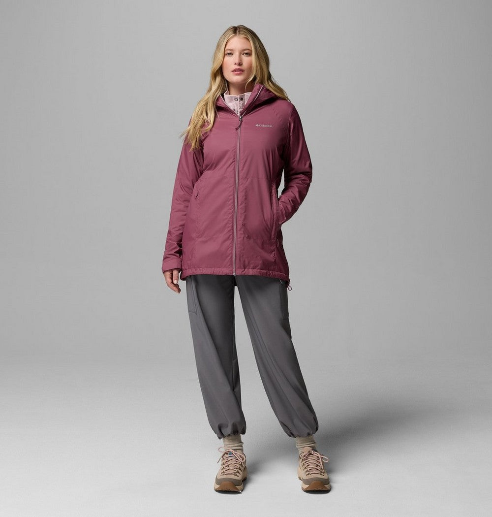 Women's Lined Long Rain Jacket - Blue