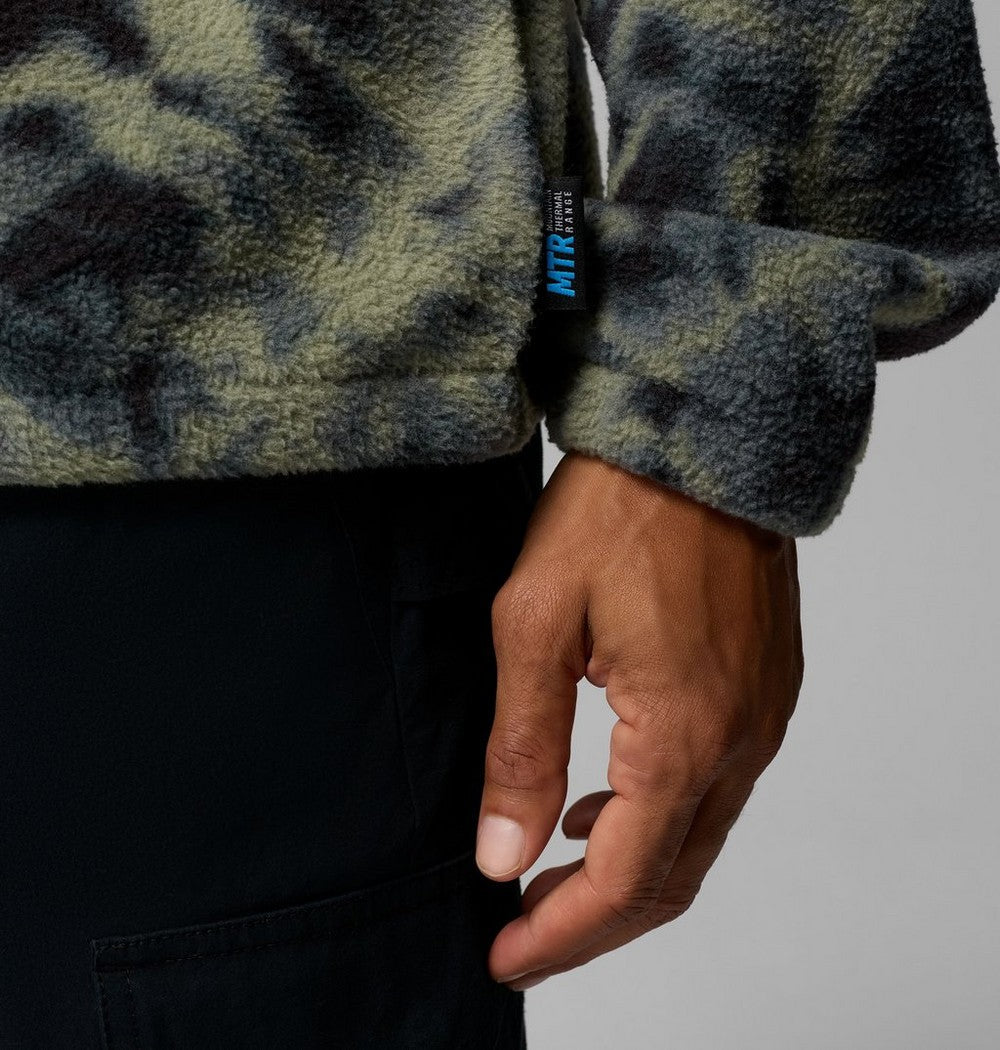 Men's Printed Fleece Half-Zip Pullover - Sage