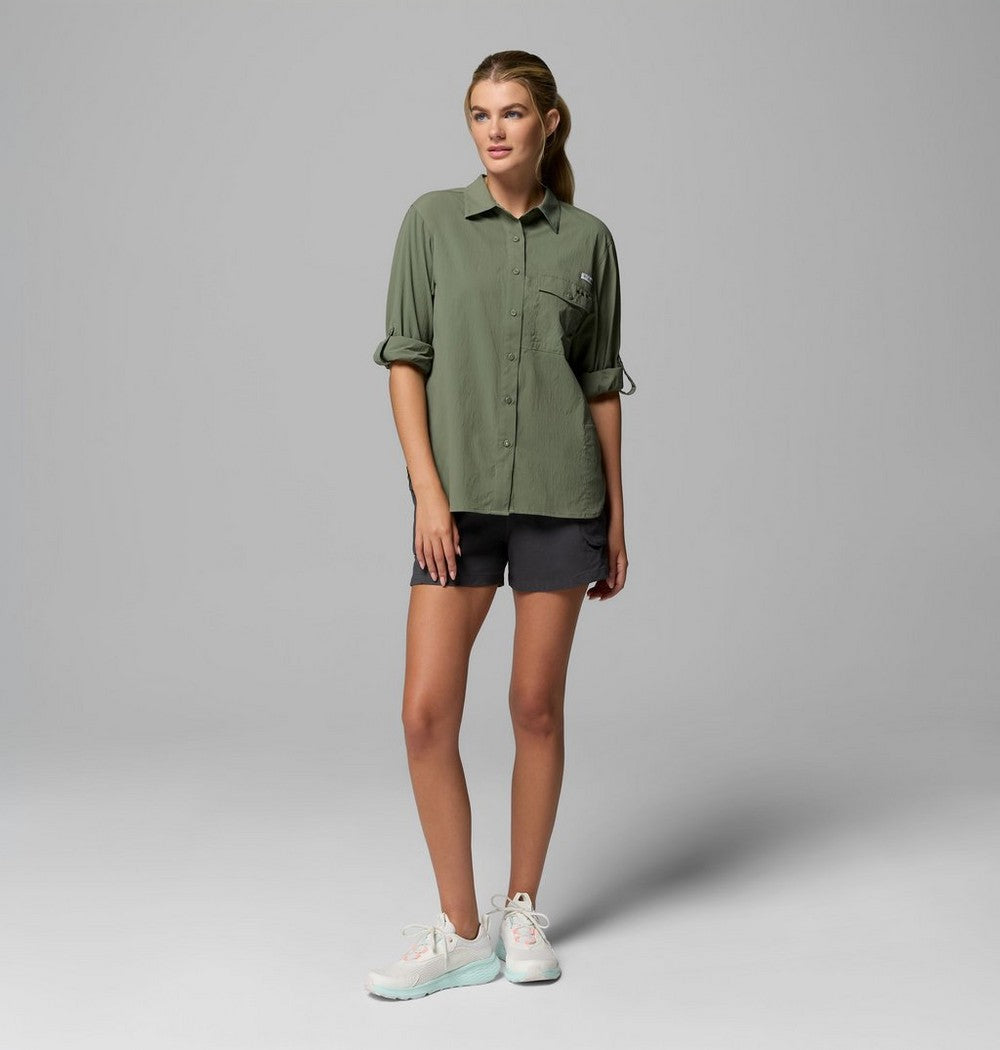 Women's UPF 50 Roll-Tab Fishing Shirt - Lavender
