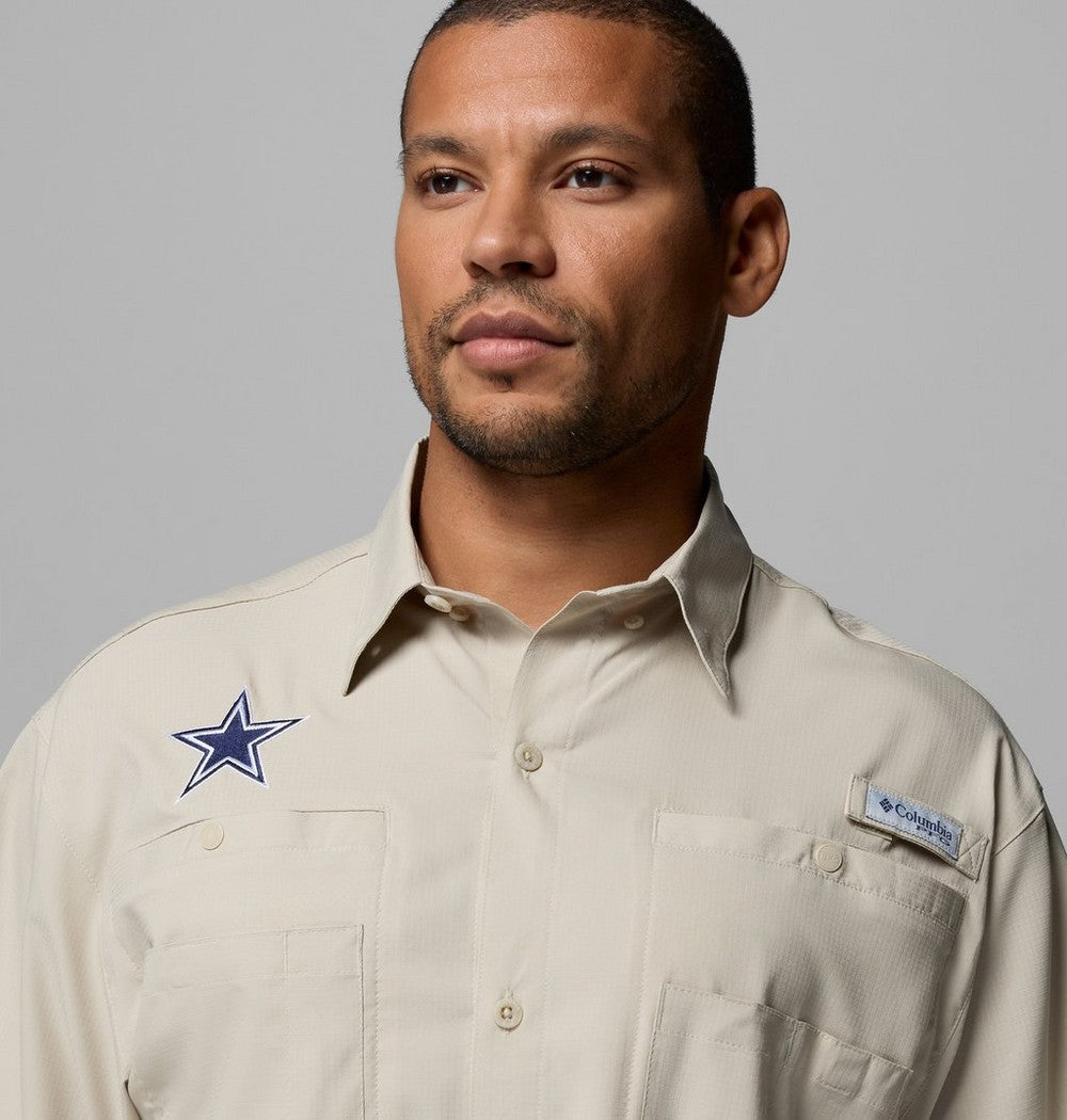 Men's Tall Short-Sleeve Fishing Shirt - Tan
