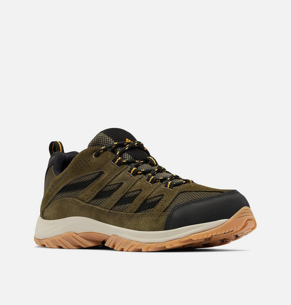 Men's Leather And Mesh Hiking Shoes - Gray