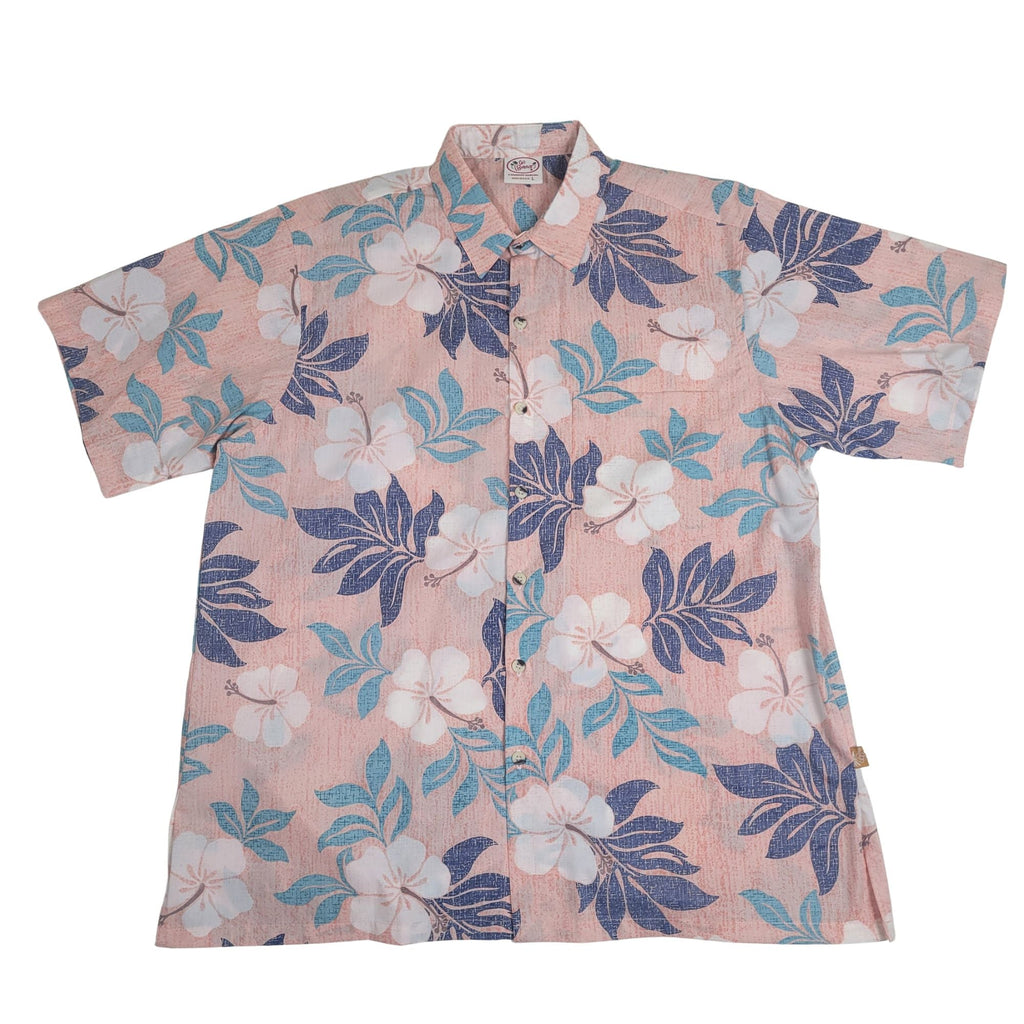 Hibiscus Cross Reverse (Pink) Hawaiian Shirts