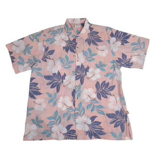 Hibiscus Cross Reverse (Pink) Hawaiian Shirts