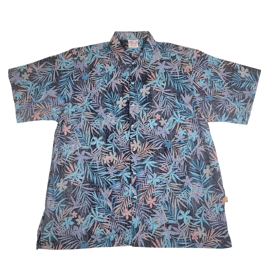 Jungle Collage Reverse (Black) Hawaiian Shirts