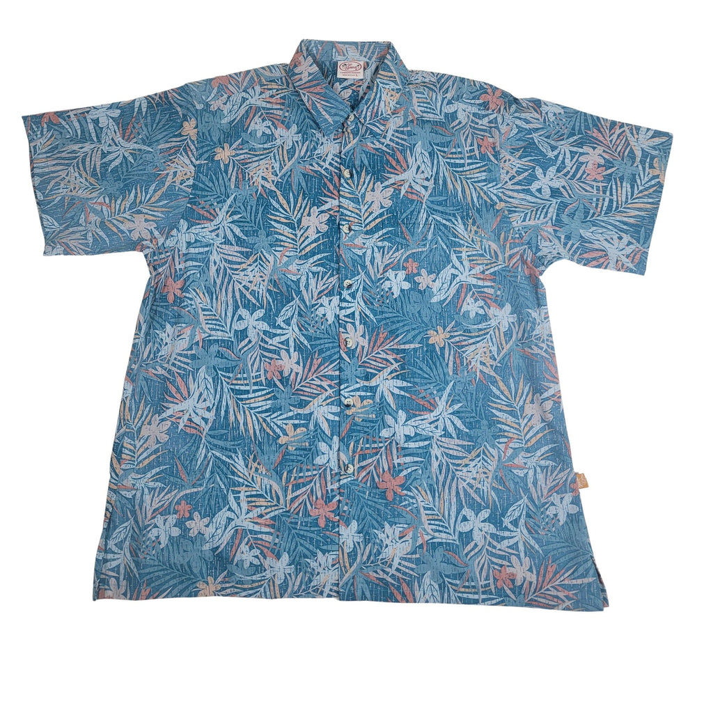 Jungle Collage Reverse (Teal) Hawaiian Shirts