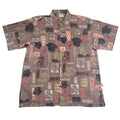 Monsterra Blocks Reverse (Brown) Hawaiian Shirts