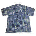 Monsterra Blocks Reverse (Navy) Hawaiian Shirts