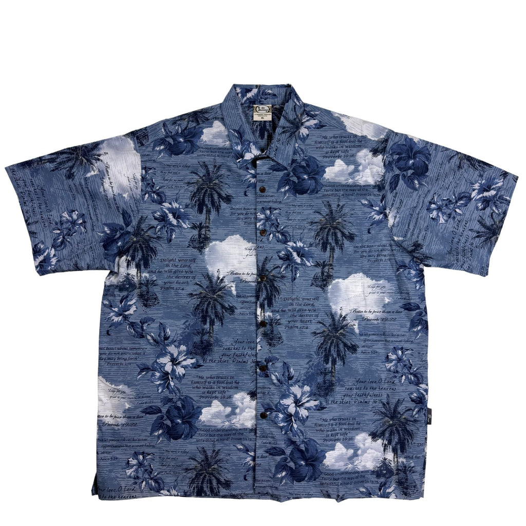 Aloha Proverbs (Navy) Hawaiian Shirts