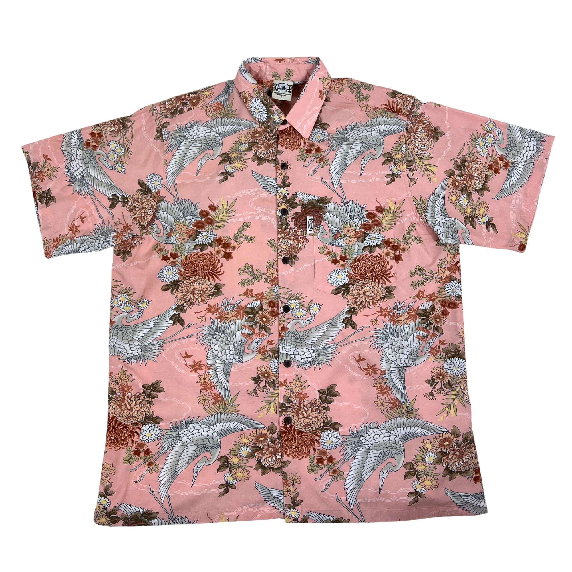 Tsuru (Coral) Hawaiian Shirts