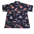 Island Map (Black) Hawaiian Shirts
