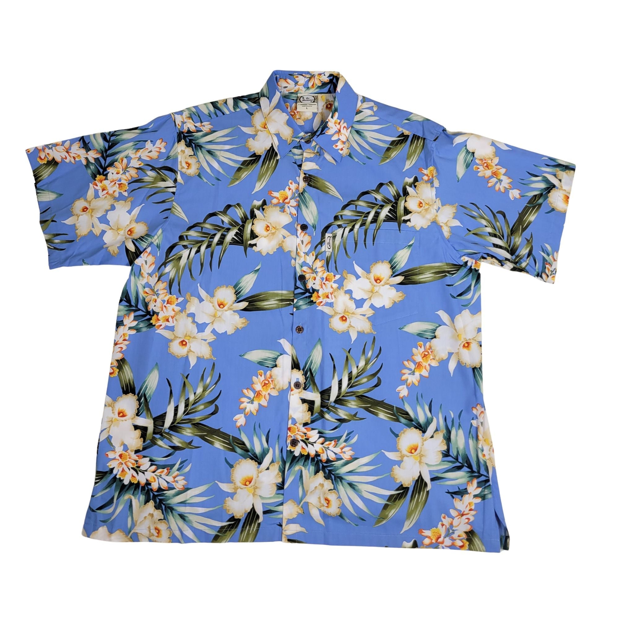 Orchid Garden (Powder) Hawaiian Shirts