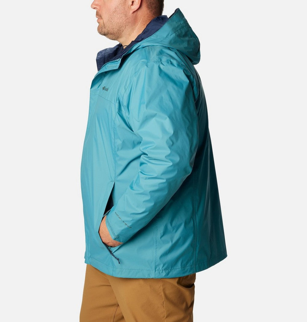 Men's Big Seam-Sealed Rain Jacket - Blue