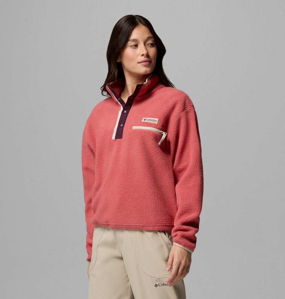 Women's Cropped Half-Snap Fleece Pullover