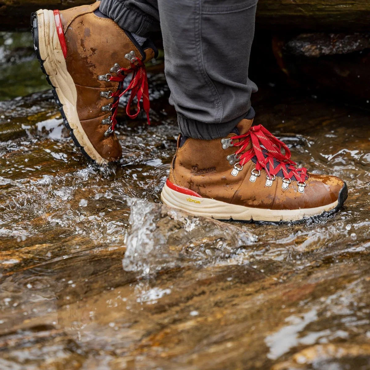 Men's 4.5-Inch Waterproof Hiking Boot - Brown/Red