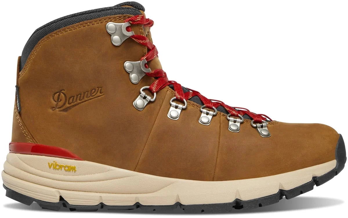 Women's Waterproof Leather Hiking Boot - Brown/Red