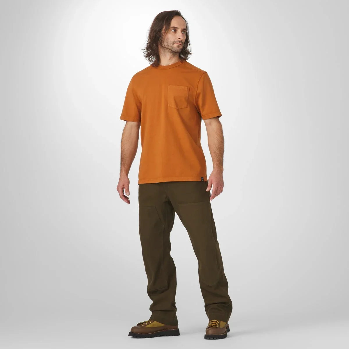Heavyweight Slub Cotton Pocket T-Shirt - Ginger