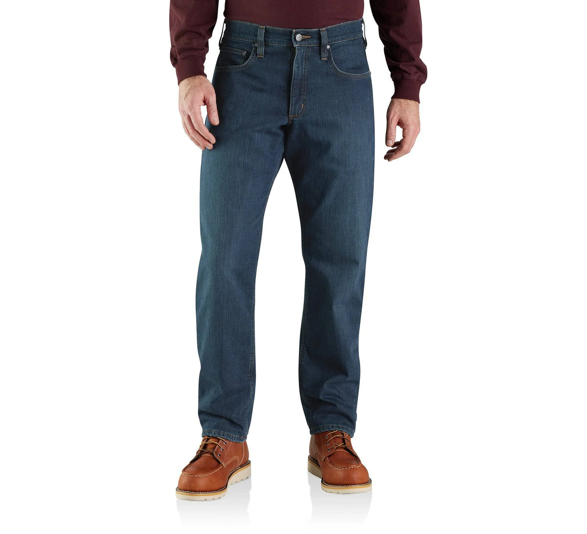 Fleece-Lined Stretch Denim Work Jeans - Rapids