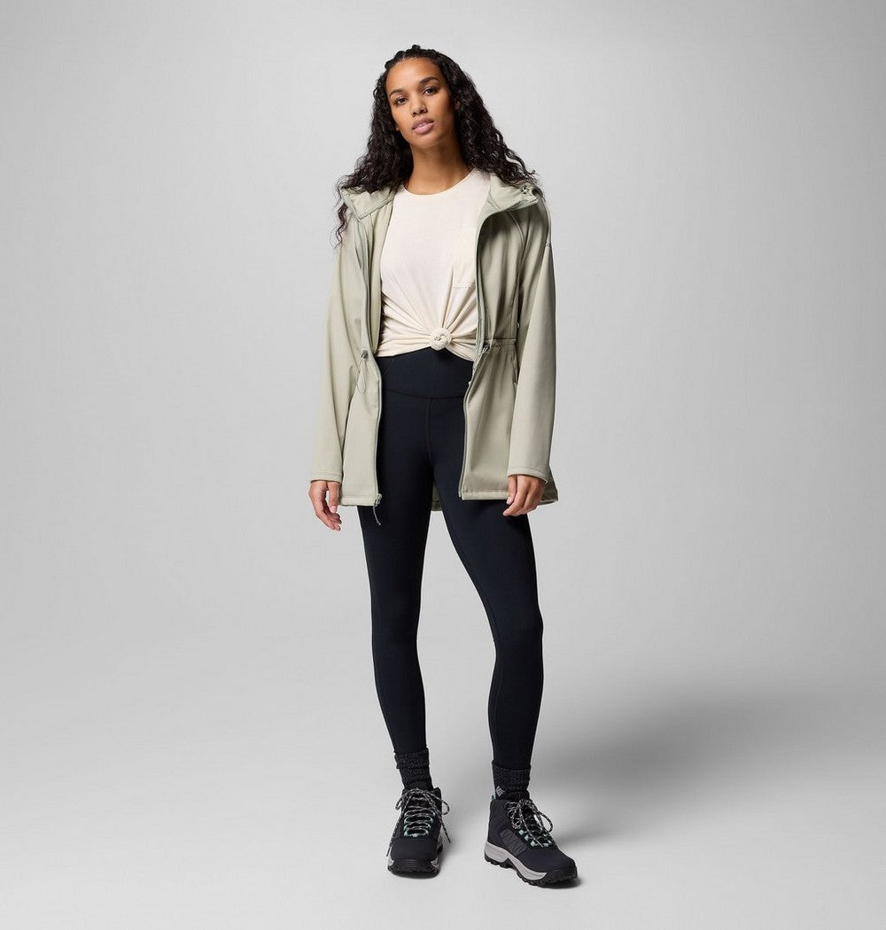 Women's Hooded Softshell Jacket - Stone Green