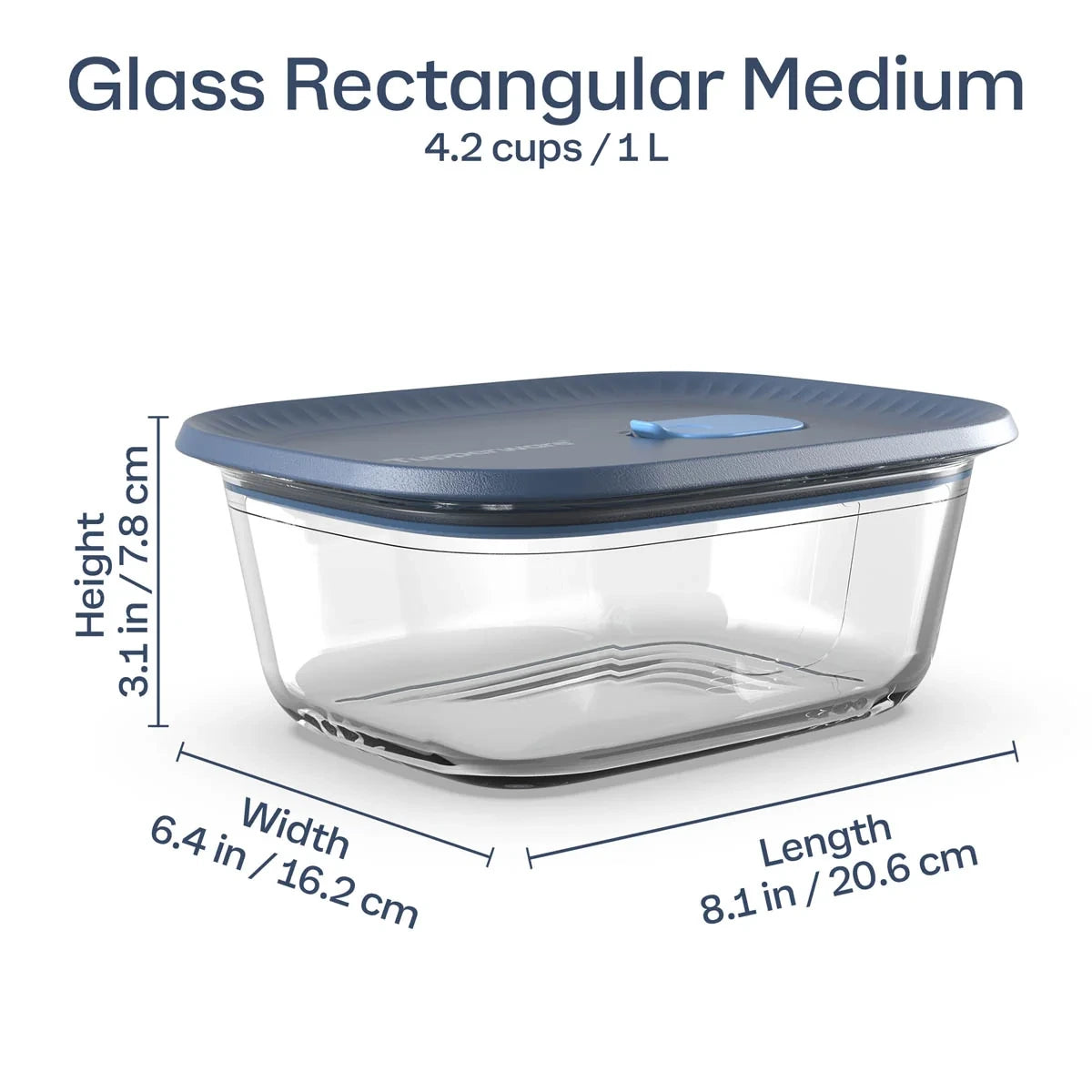 Medium Rectangular Glass Food Storage Container