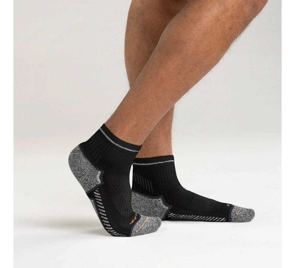 Midweight Quarter Socks 3-Pack - Black
