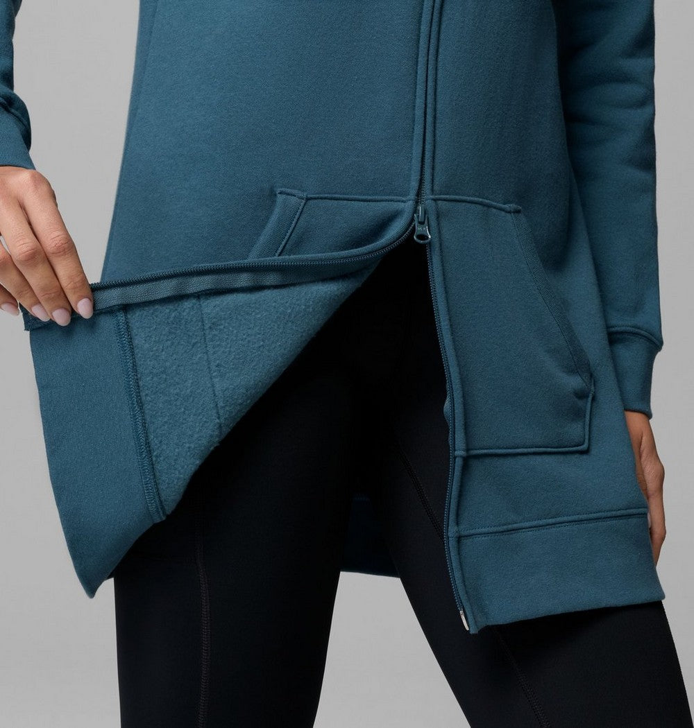 Women's Long Full-Zip Hoodie - Blue