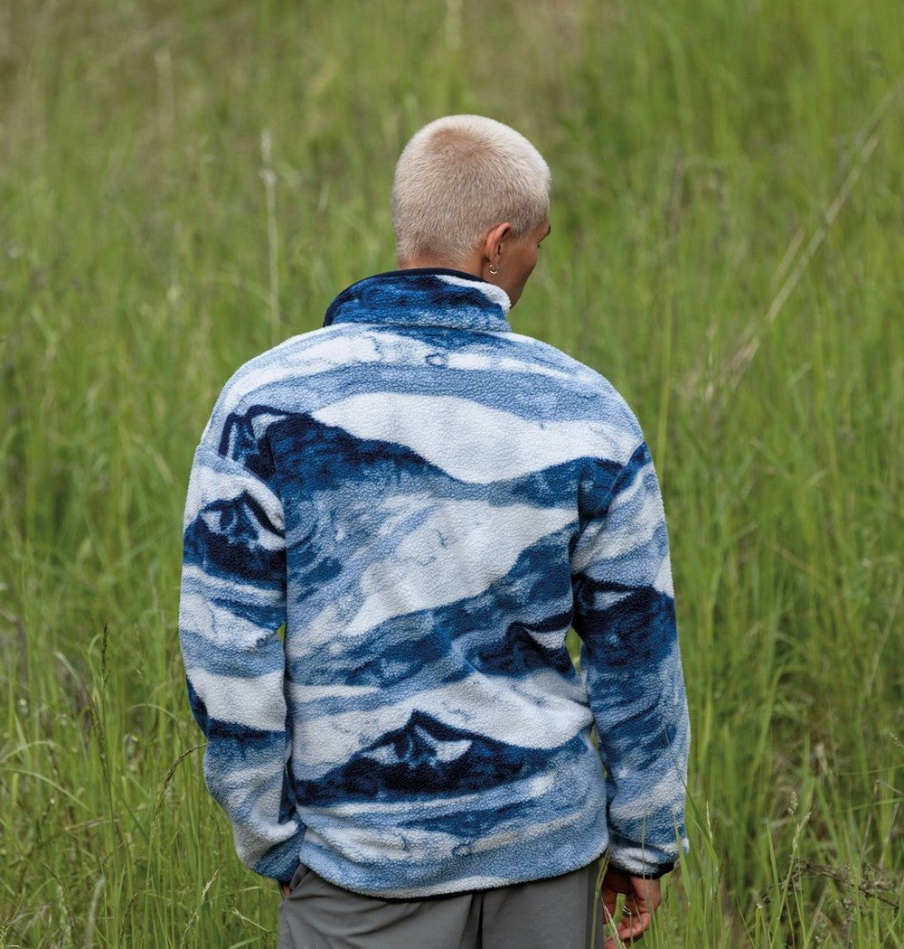Men's Printed Half-Snap Fleece Pullover