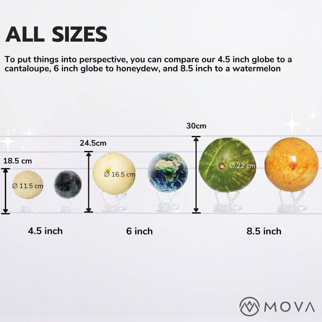 MOVA 4.5in Self-Rotating Physical Globe Earth With Clouds
