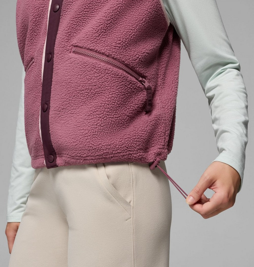 Women's Sherpa Fleece Vest - Black
